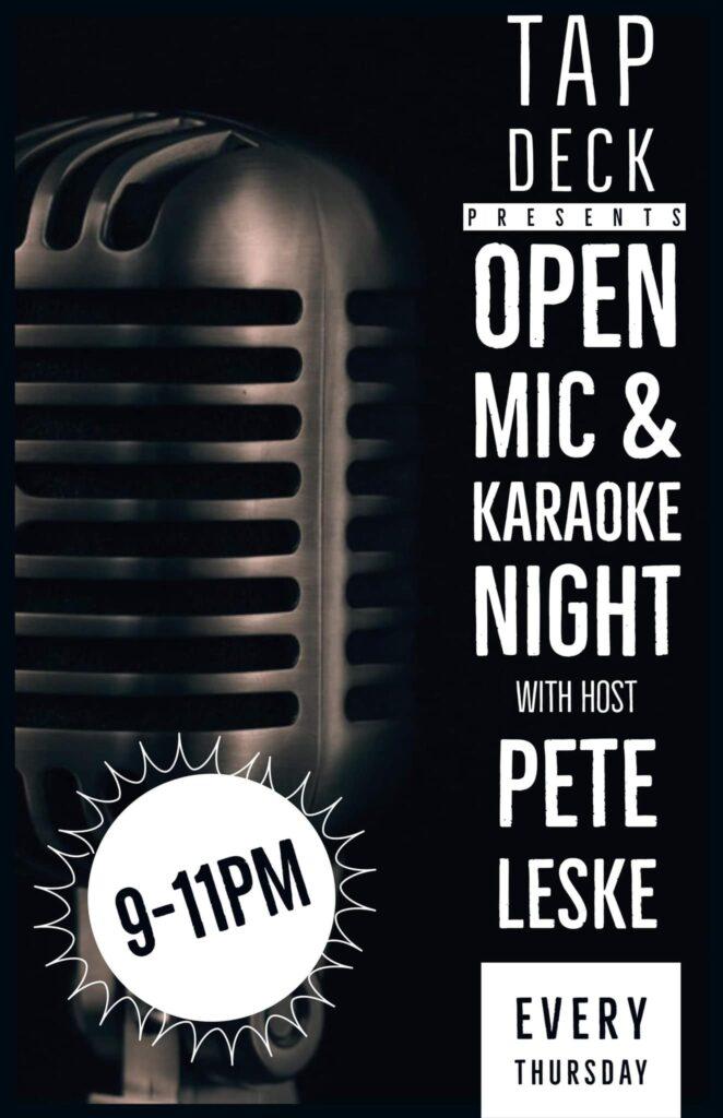 open mic and karaoke with pete leske