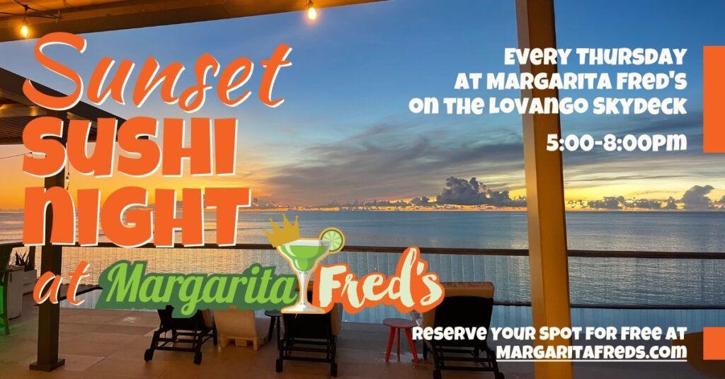 sunset sushi margarita freds