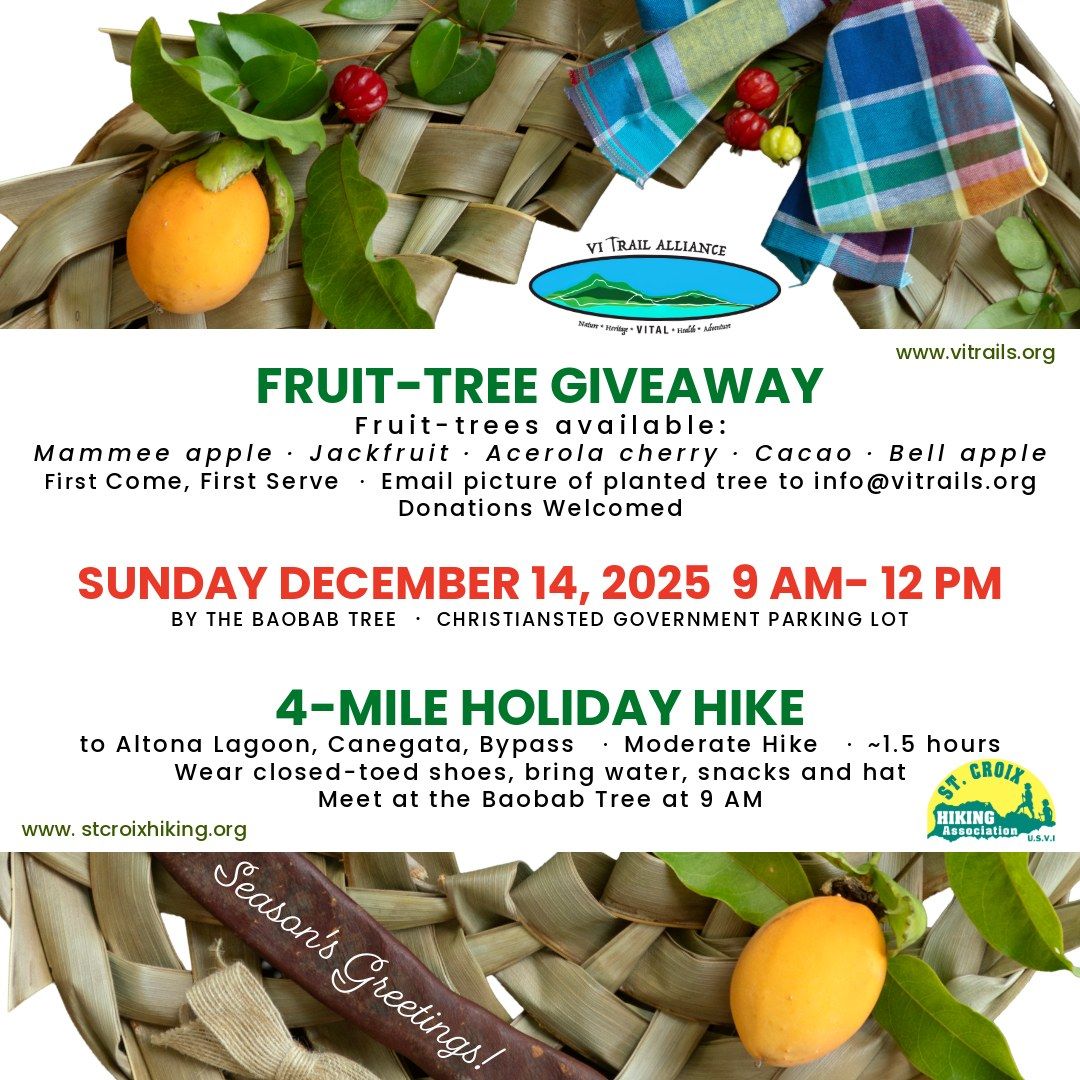 VI trail alliance holiday walk and fruit tree giveaway