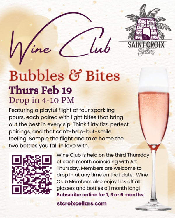 Feb 19 Wine Club at St Croix Cellars