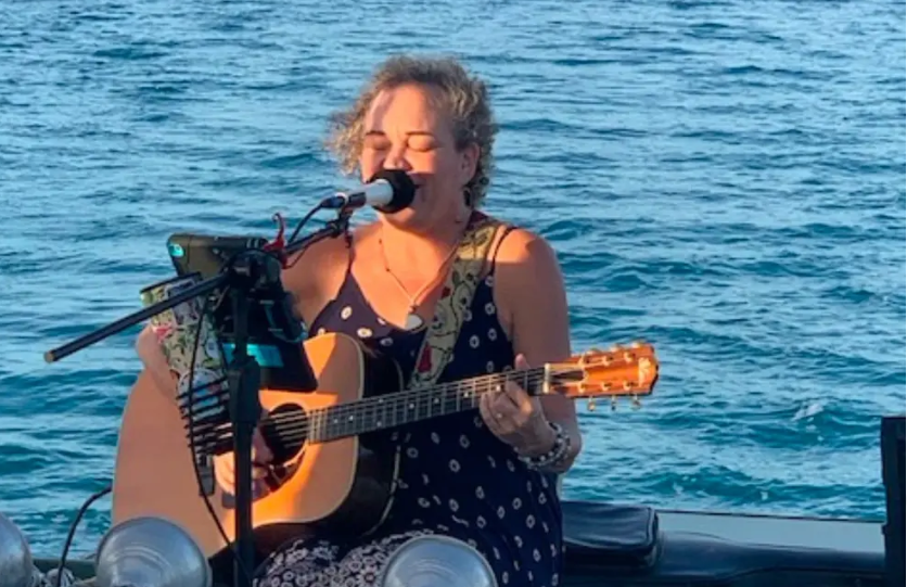 kim wentzel aboard lyric sails