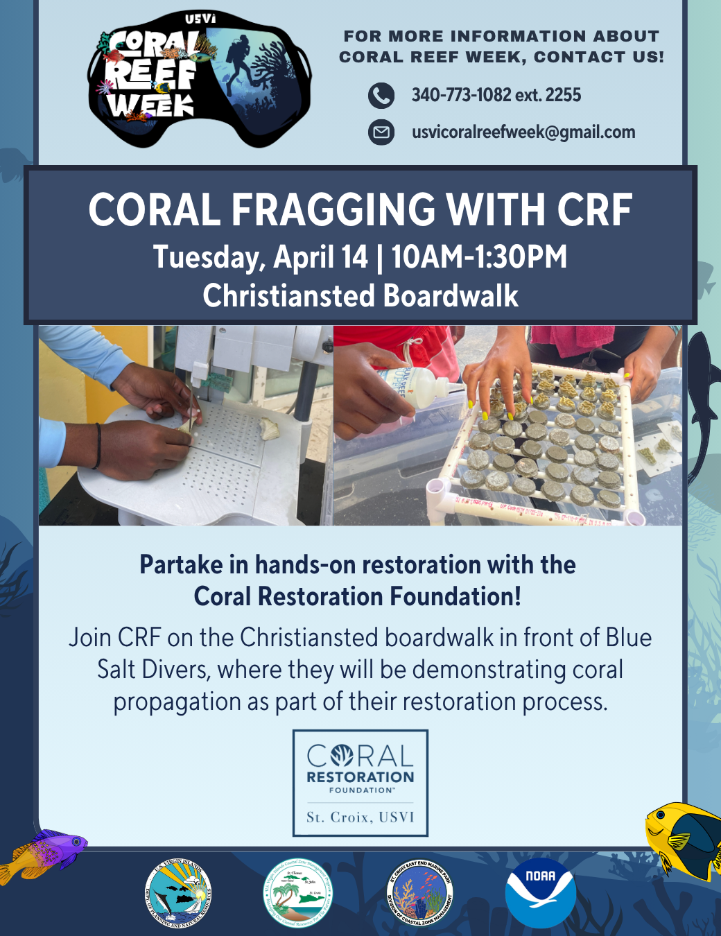 coral fragging with crf flier